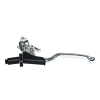 CLUTCH LEVER FORGED ASSEMBLY WITH BEARING, FAST ADJUST+ HOT START UNIVERSAL SILVER